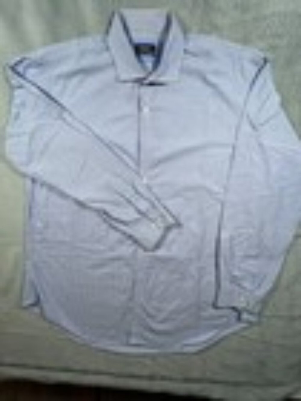 Esquire Dress Shirt Mens 16 1/2 32/33 Blue Slim Fit Non-Iron Cotton Dress Shirt